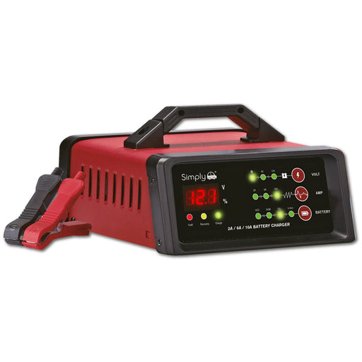 Heavy Duty Car Van Battery Charger 6V / 12V Metal Case 6-100Ah 10A Bike Boat Simply - NN4 Online