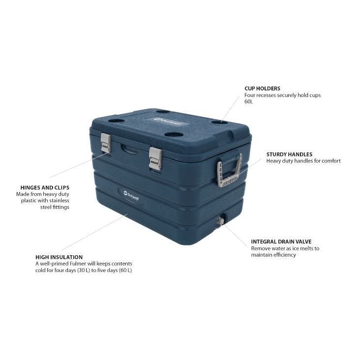 Outwell Fulmar 60L Cool Box Cooler Keeps upto 5 Days Outwell - Dynamic Drive