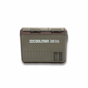 myCOOLMAN 38 Dual Zone fridge freezer, front view with both lids closed