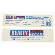Sealey Type plate