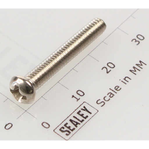 Sealey Machine screw pan head phillips m4x25mm (single)