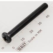 Sealey Machine screw pan head phillips m5x45mm black