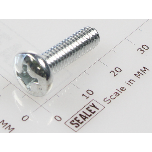 Sealey Machine screw pan head phillips m6x20mm (single)