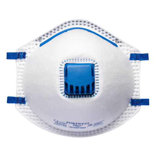 Portwest Pk10 Fpp2 Valved Respirator 10Pk P201WHR Portwest - Dynamic Drive