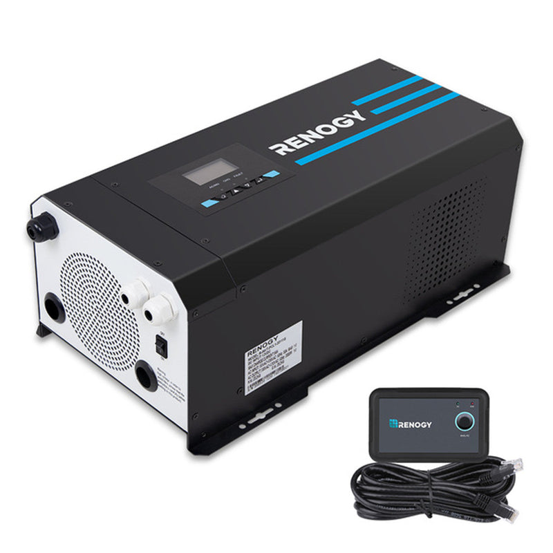 Renogy 12V Pure Sine Wave Inverter Charger w/ LCD Dyna-mo Solar - Dynamic Drive