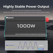 Renogy 1000W 12V to 230V/240V Pure Sine Wave Inverter with English Standard Socket Dyna-mo Solar - Dynamic Drive