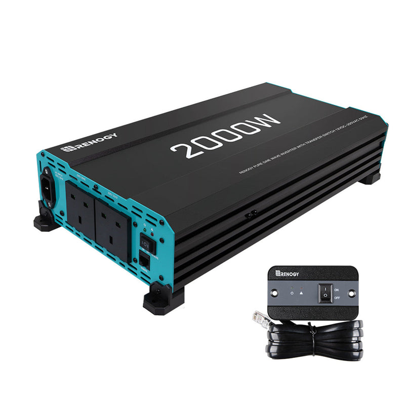 Renogy 2000W 12V Pure Sine Wave Inverter With English Standard Socket Dyna-mo Solar - Dynamic Drive