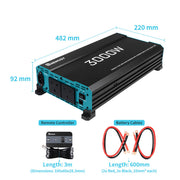 Renogy 3000W 12V to 230V/240V Pure Sine Wave Inverter With English Standard Socket Dyna-mo Solar - Dynamic Drive