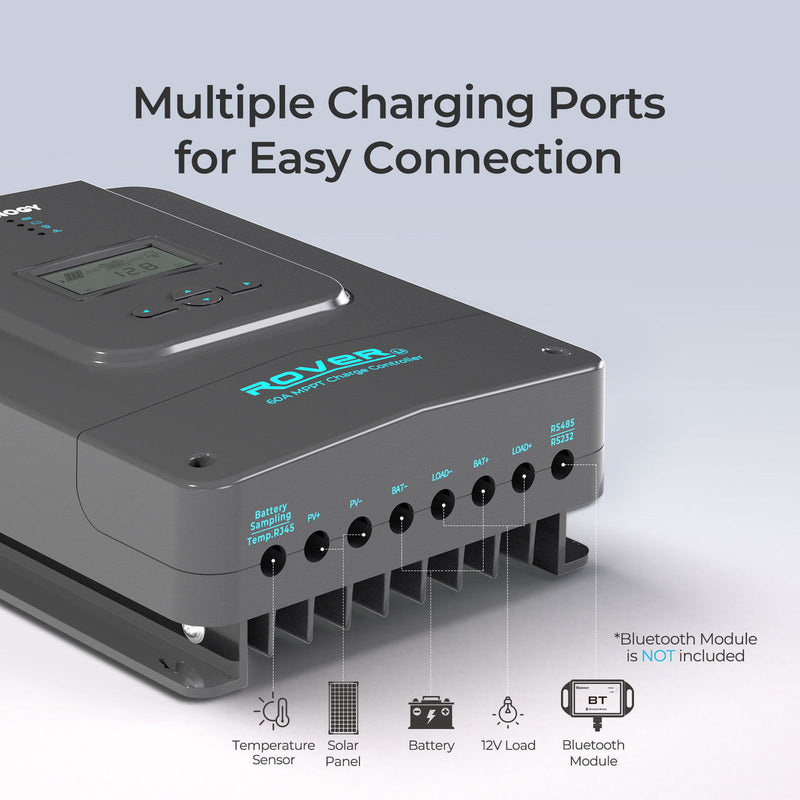 Renogy Rover 60 Amp MPPT Solar Charge Controller Dyna-mo Solar - Dynamic Drive