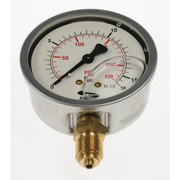 Sealey Pressure gauge 230psi 68mm od btm fitting