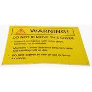 Sealey Warning label