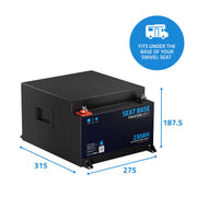 Fogstar 12v 230Ah Seat Base - LiFeP04 Battery Dyna-mo Solar - Dynamic Drive