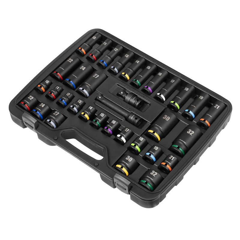 Sealey Premier Premier Impact Socket Set 1/2"Sq Drive 34pc AK5635M Sealey Premier - Dynamic Drive