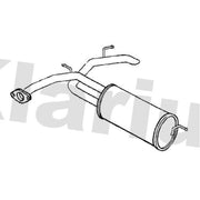 Klarius Box With Tail Pipe Rear fits Honda Civic IX 2012-2016 1.4