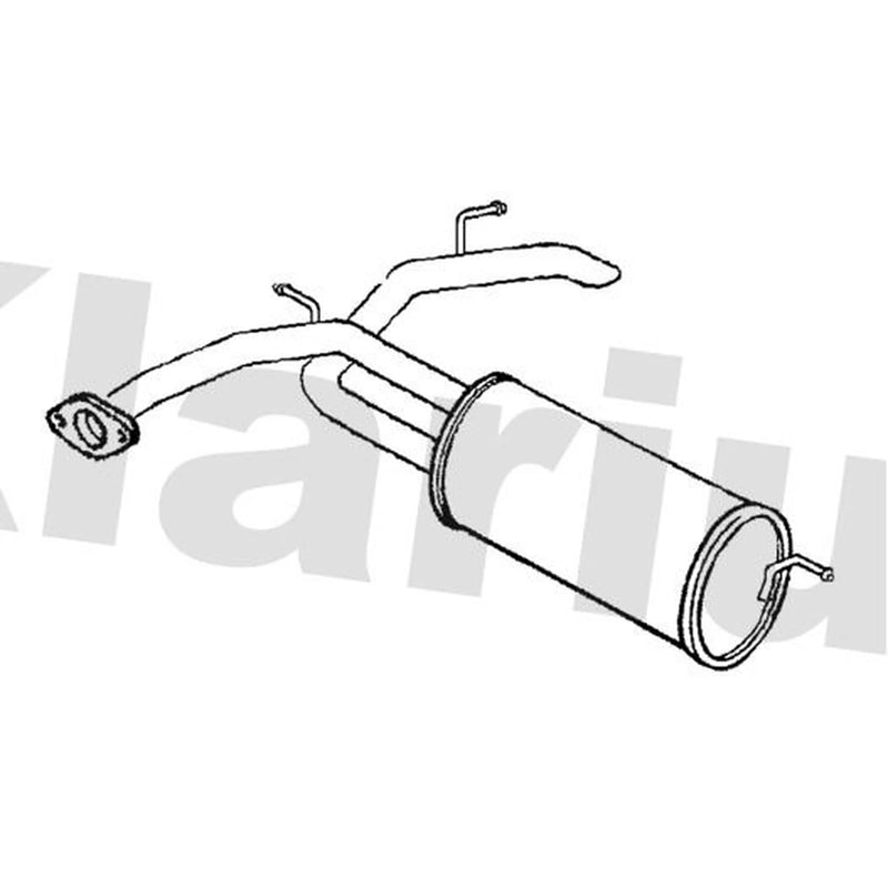 Klarius Box With Tail Pipe Rear fits Honda Civic IX 2012-2016 1.4
