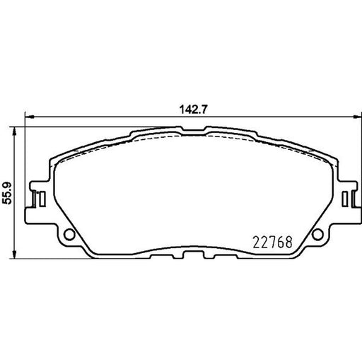 Mintex Front Brake Pad Set fits Lexus Es 2018 on