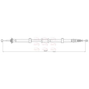 Apec Handbrake Cable Right Rear fits Fiat Panda 2012 on 0.9 1.3
