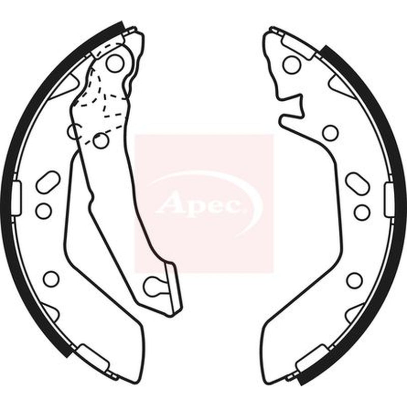 Apec Brake Shoe Set Axle Kit fits Hyundai Accent II 1999-2006 1.3 1.5 1.6