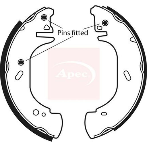 Apec Brake Shoe Set Axle Kit fits Opel Movano A 1999-2001 1.9 2.2 2.5 2.8