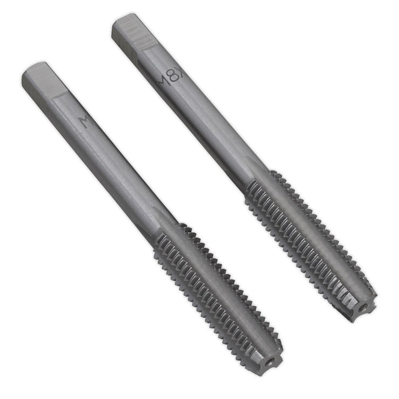 Sealey Tap Set 2pc (Taper & Plug) M8 x 1.25mm TSM8 Sealey - Dynamic Drive