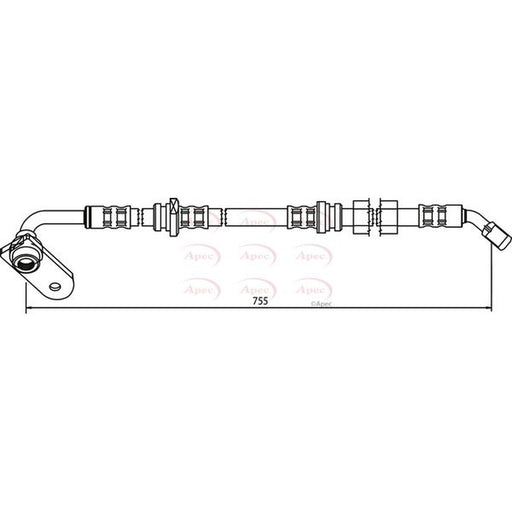 Apec Brake Hydraulic Hose Line Front Right fits Suzuki Grand Vitara I 1998-2005