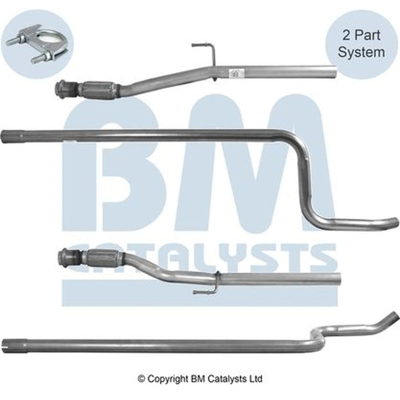 BM Catalysts Exhaust Pipe OD fits Peugeot 2008 I 2013 on 1.4