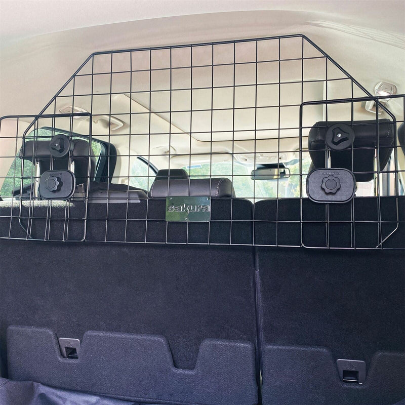 Sakura SS5453 Car Partition SUV Dog Guard Mesh Headrest In Black Sakura - Bars 4 Cars