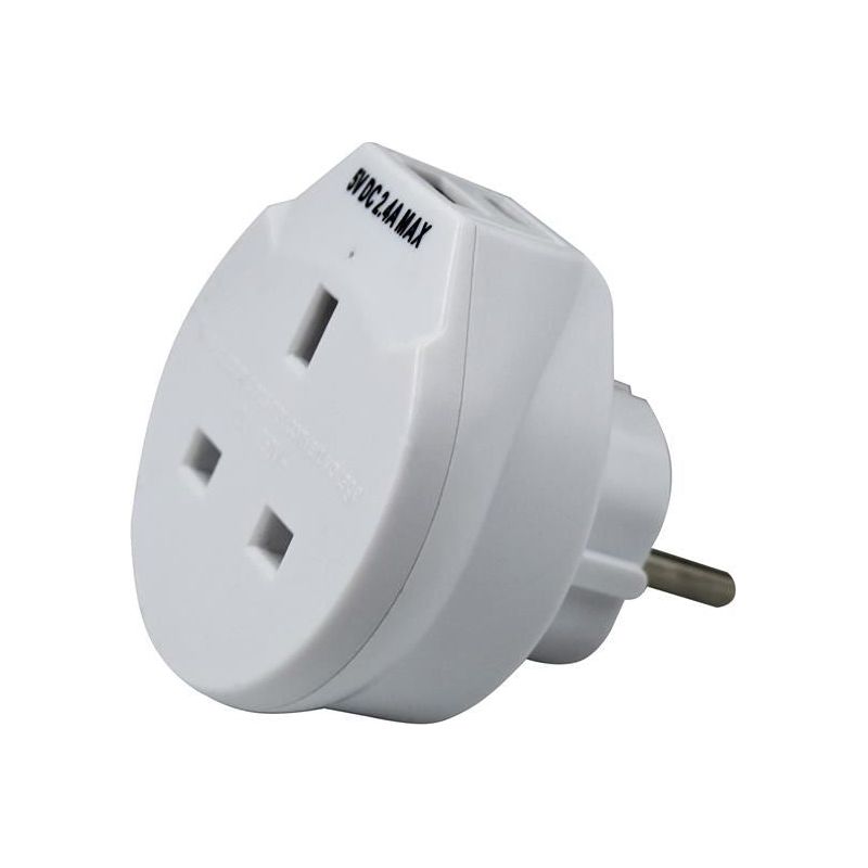 Uni-Com Travel Socket with USB Charger Uni-Com - Dynamic Drive