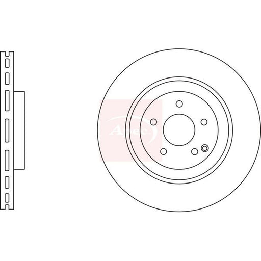 Apec 2 x Vented Brake Discs fits Mercedes-Benz Clk 2002-2010