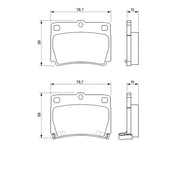 Bosch Front & Rear Pads fits Mitsubishi Pajero Sport II 2008 on 2.5