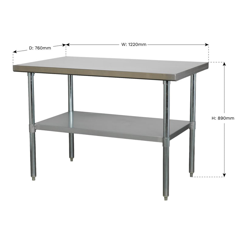 Sealey Stainless Steel Workbench 1.2m Sealey  - Dynamic Drive