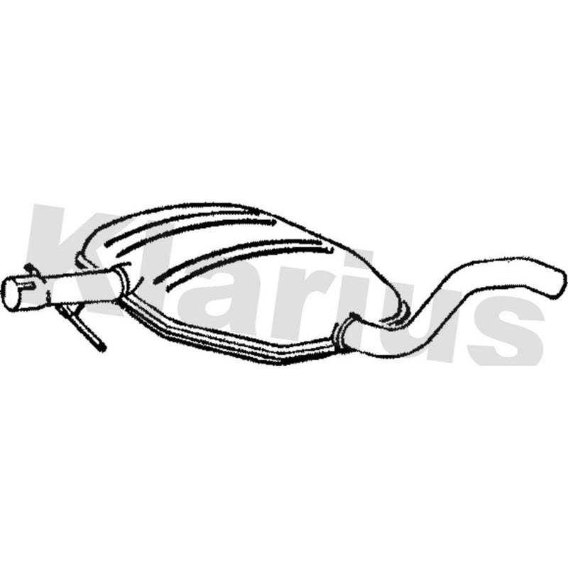 Klarius Box With Centre Pipe Centre fits VW Golf 1991-2002 1.6 1.9 2.0