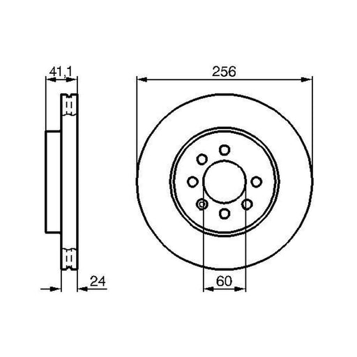 Bosch Front Brake Vented Discs & Pads fits Daewoo Nubira 1997-2003 1.6 2.0