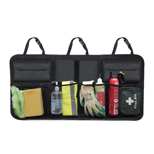 Car Boot Organiser Back Seat Hanging Pocket Large Tidy Storage Bag Accessories Streetwize  - Dynamic Drive
