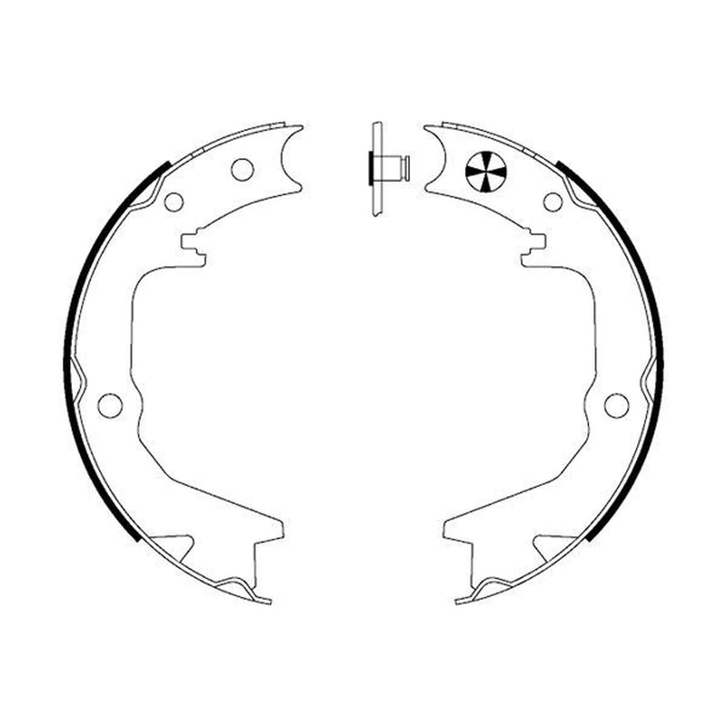 Mintex Parking Brake Shoe Set fits Hyundai Santamo 1999-2002 2.0