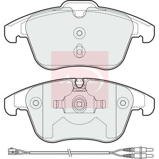 Apec Front Brake Pad Set fits Citroën C5 III 2008-2017 1.6 1.8 2.0
