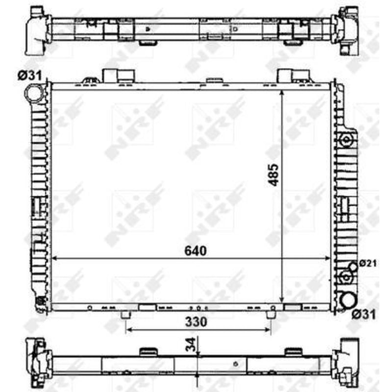 NRF Engine Radiator 58159
