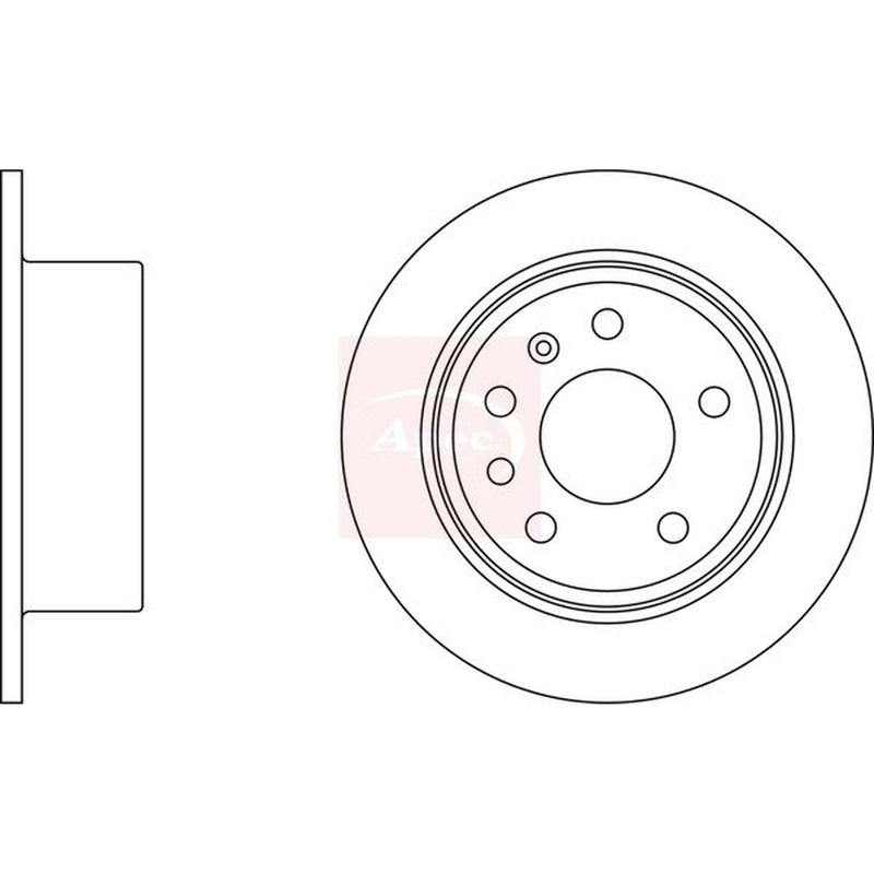 Apec Rear Brake Solid Discs & Pads fits Saab 900 II 1993-1998 2.0 2.3 2.5