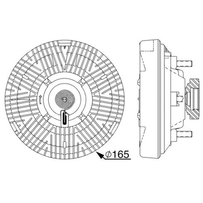 Mahle Radiator Fan Clutch fits Mercedes-Benz Unimog 2002 on