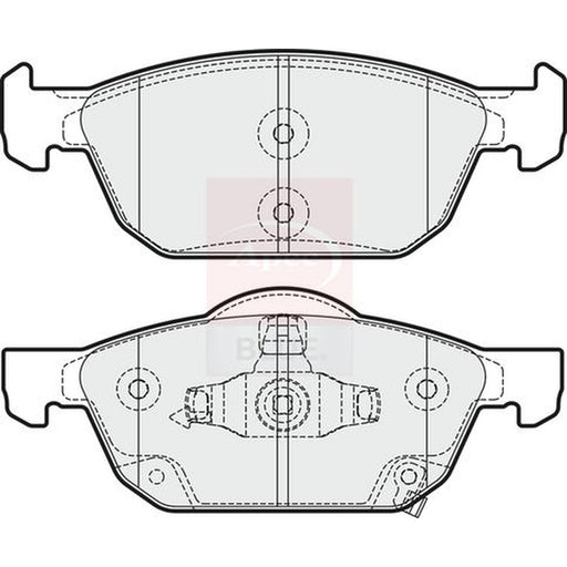 Apec Front Brake Pad Set fits Honda Civic IX 2012-2016 1.4 1.6 1.8 2.2