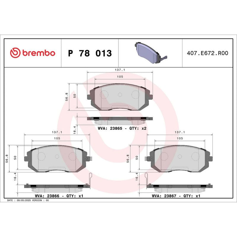 Brembo Front Brake Discs & Pads fits Subaru Impreza 2009-2014 2.5