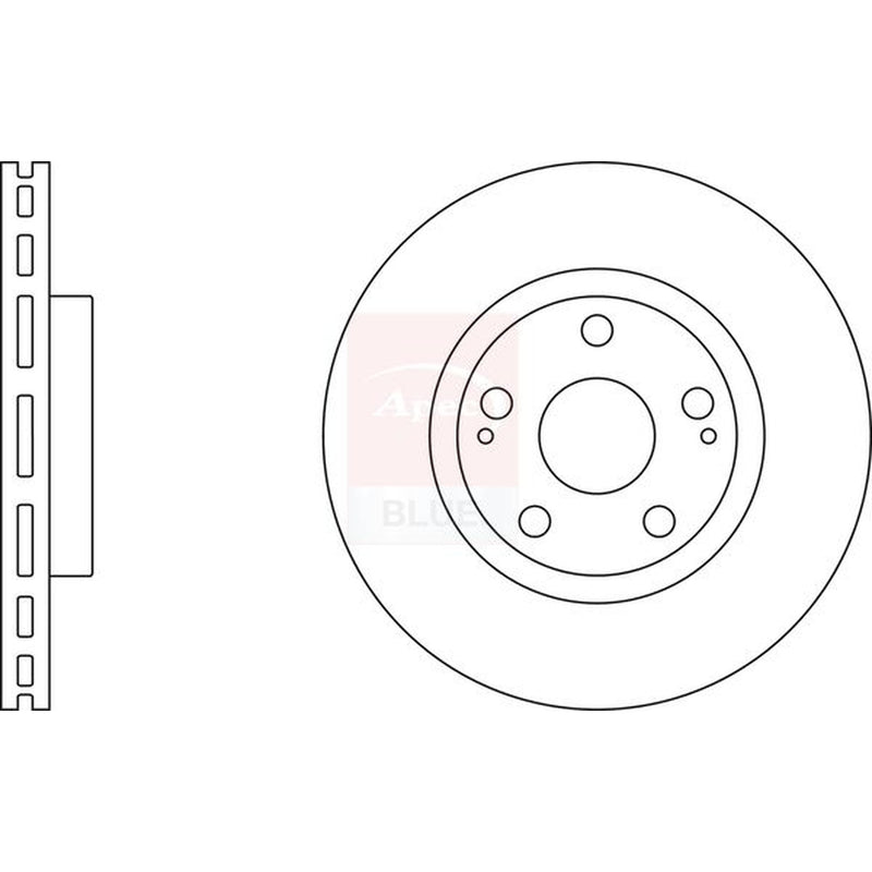 Apec Front & Rear Brake Discs & Pads fits Toyota Avensis 2005-2008 2.2