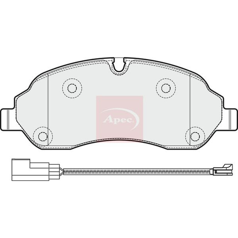 Apec Front Brake Pad Set fits Ford Tourneo Custom V362 Bus 2020-2023 1.0