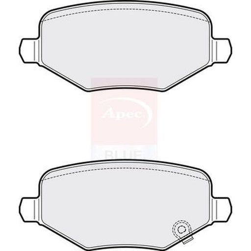 Apec Rear Brake Pad Set fits Chrysler Grand Voyager V 2007-2008 2.8 3.3
