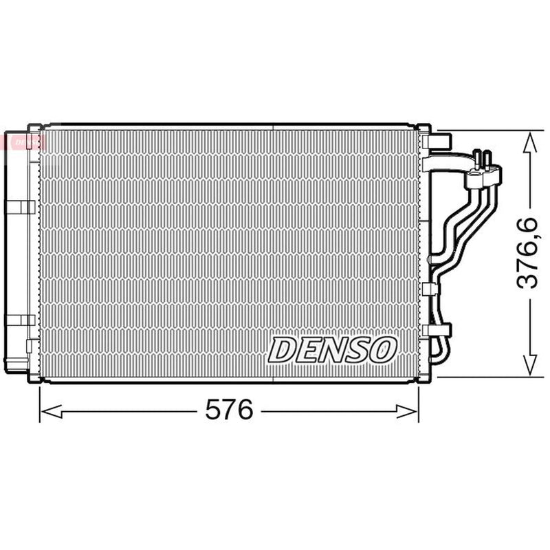 Denso Air Conditioning Condenser fits Hyundai I30 2015 on 1.6