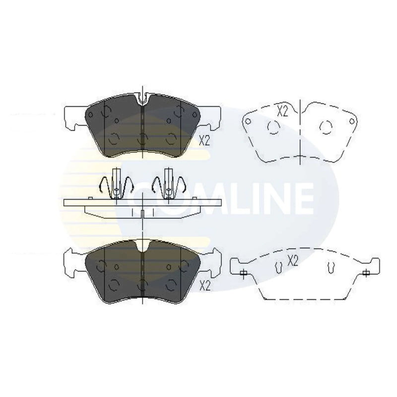 Comline 4 x Front Brake Pad Set fits Mercedes-Benz E-Class 2003-2008