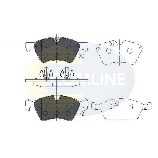 Comline 4 x Front Brake Pad Set fits Mercedes-Benz E-Class 2003-2008