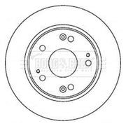 Borg & Beck Rear Brake Discs & Pads fits Honda Accord VII 2003-2008 2.0 2.2 2.4