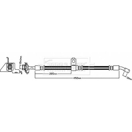 Borg & Beck Brake Hydraulic Hose Line Front Right BBH8131