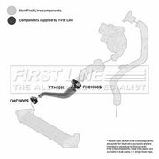 First Line Intercooler Turbo Charge Air Hose Front fits Fiat Doblo 2004-2005 1.3